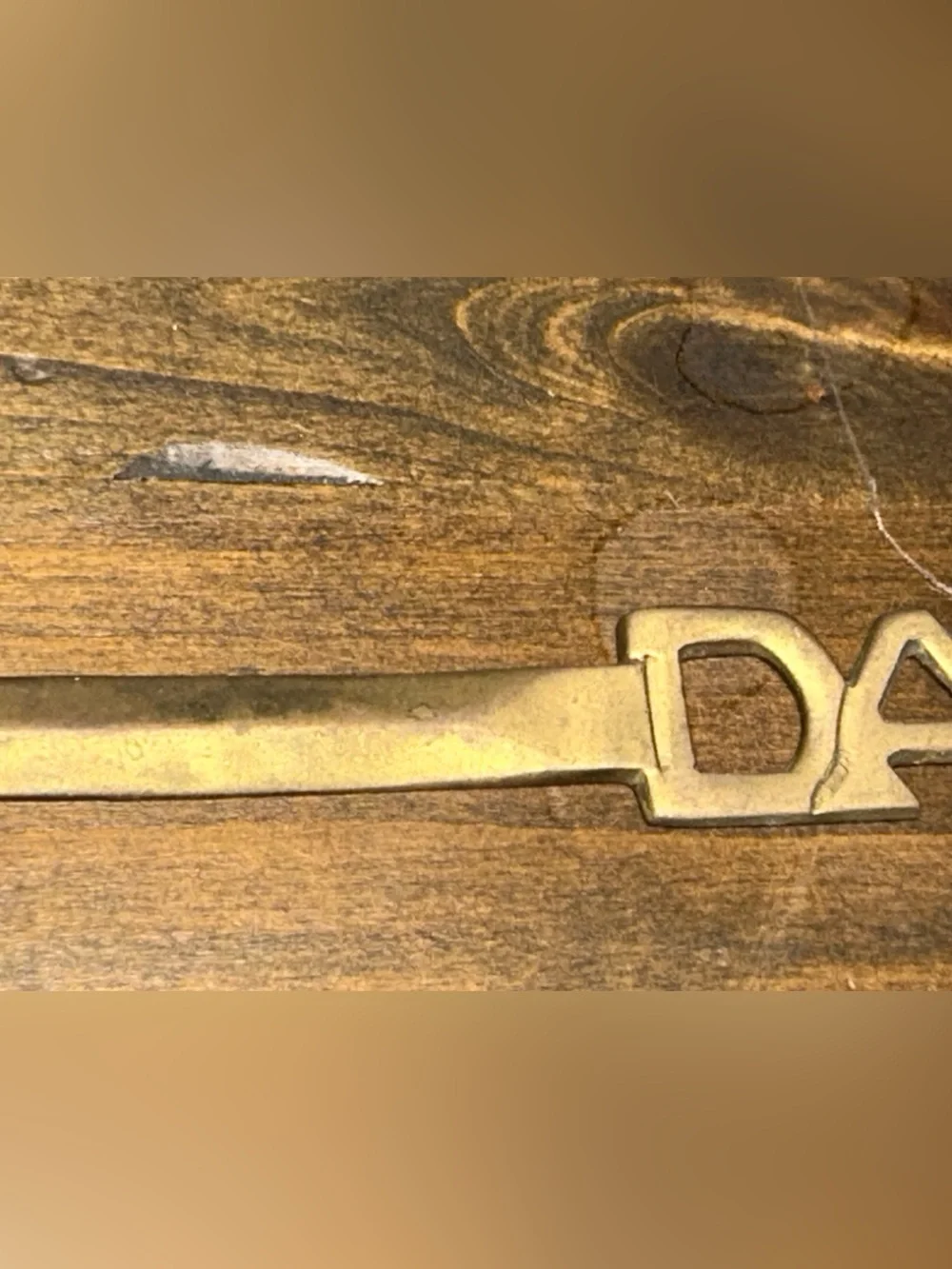 DAD Brass Letter Opener - Vintage Fathers Tool GUC